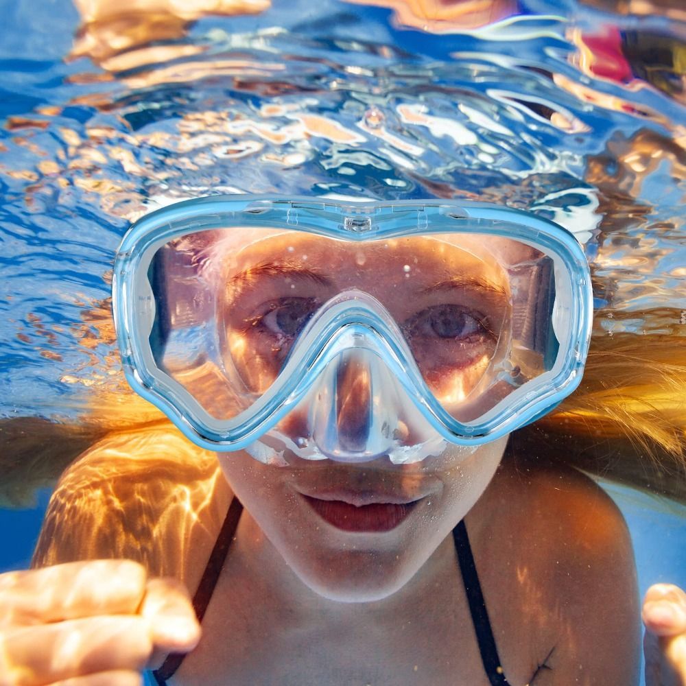 Anti Pollution Mask - Unisex PC-glas kinderzwembril met neusafdekking Anti-condens