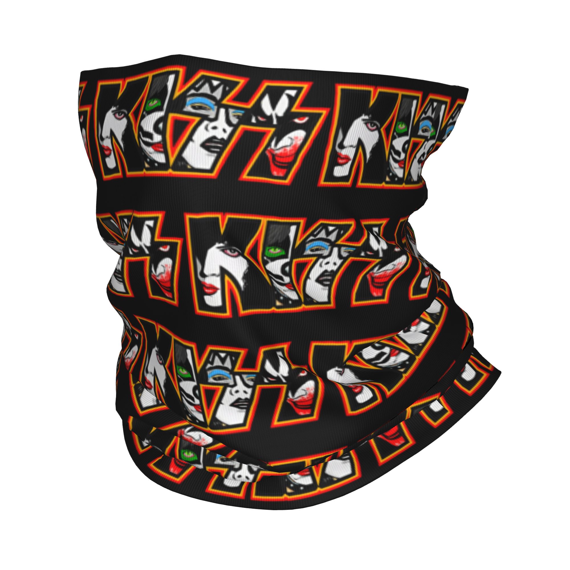 Neck Gaiter Face Cover - Aangepaste Heavy Metal Rock K-Kisses Band
