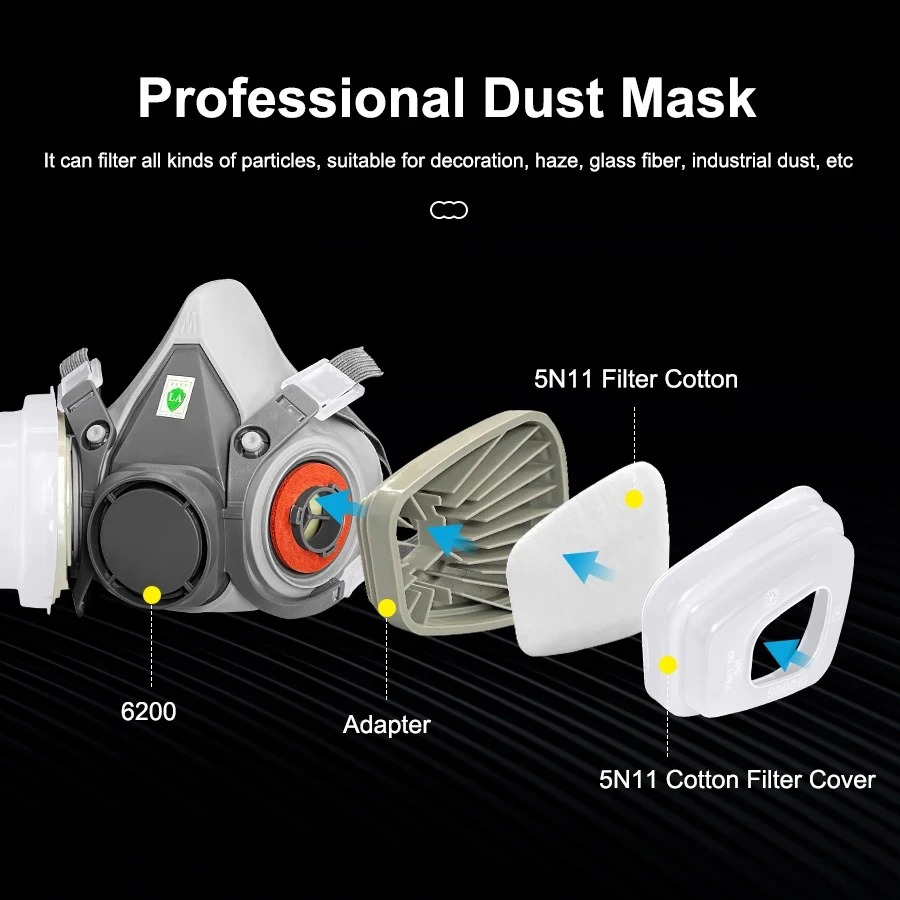 6200 Stofmasker Half Gezicht M - Respirator Half Face recensie en prijs