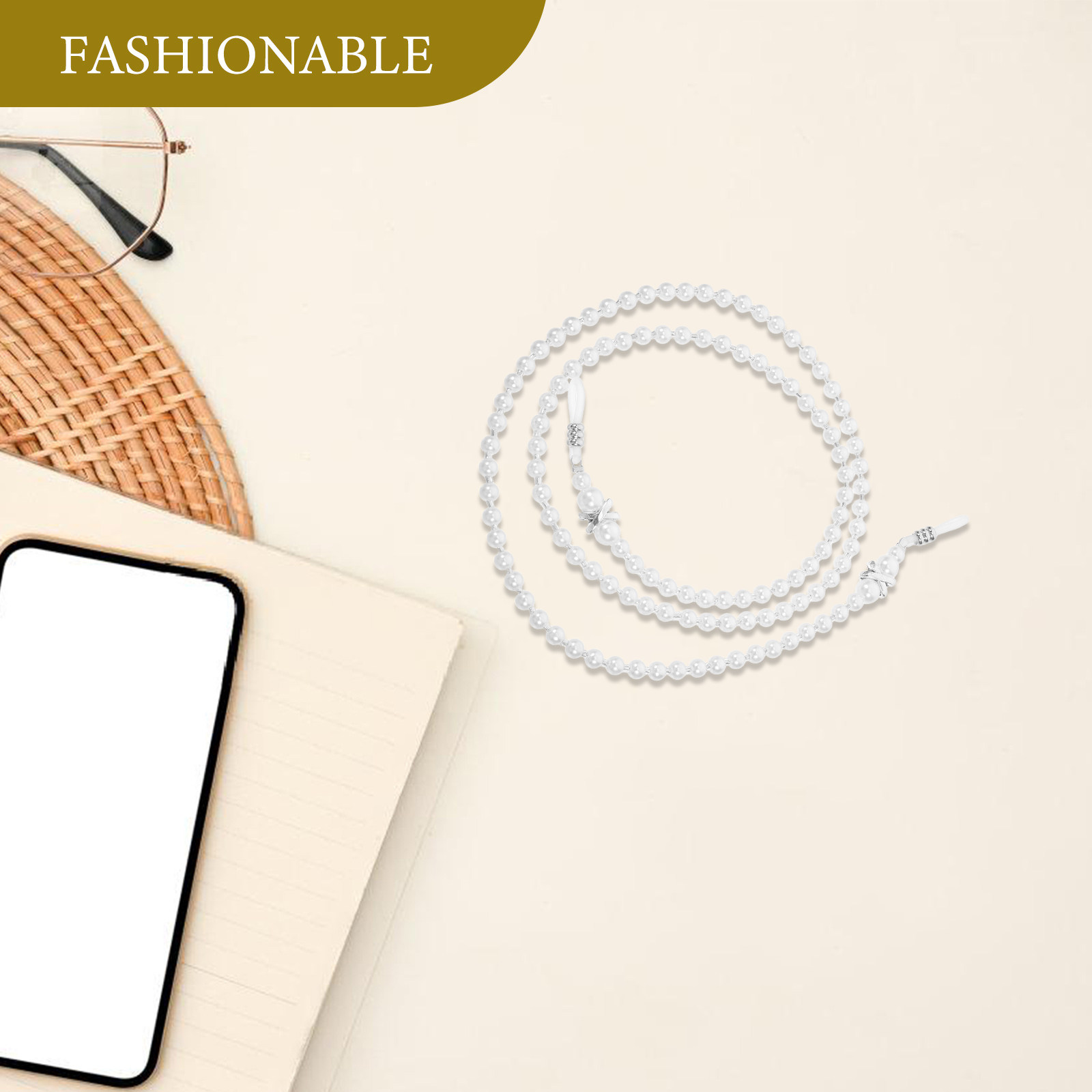 Elegante parelbrilkoord voor d - Mask Chain Holder recensie en prijs